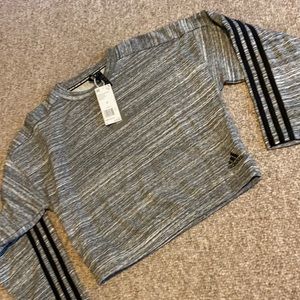 Adidas long sleeve crop sweatshirt